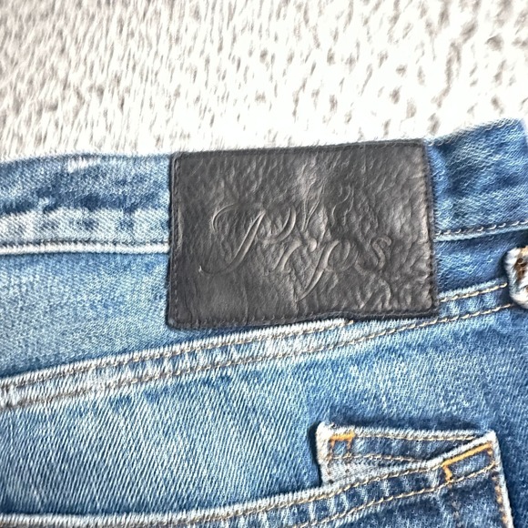 PRPS Le Sabre Jeans Mens 36 Distressed Paint Splatter Patchwork Indigo Tapered - Picture 12 of 16